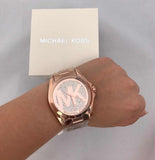 Buy Shop Michael Kors Bradshaw Rose Gold Dial Rose Gold Steel Strap Watch for Women - MK6437 USA Online