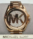 Buy Shop Michael Kors Bradshaw Rose Gold Dial Rose Gold Steel Strap Watch for Women - MK6437 USA Online