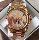 Buy Shop Michael Kors Bradshaw Rose Gold Dial Rose Gold Steel Strap Watch for Women - MK6437 USA Online