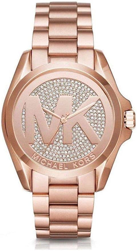 Buy Shop Michael Kors Bradshaw Rose Gold Dial Rose Gold Steel Strap Watch for Women - MK6437 USA Online