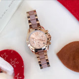 Buy Shop Michael Kors Bradshaw Rose Gold Dial Two Tone Steel Strap Watch for Women - MK6066 USA Online
