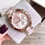 Buy Shop Michael Kors Bradshaw Rose Gold Dial Two Tone Steel Strap Watch for Women - MK6066 USA Online
