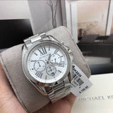 Buy Shop Michael Kors Bradshaw Silver Dial Silver Steel Strap Watch for Men - MK5535 USA Online