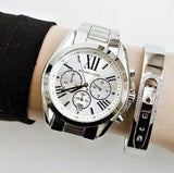 Buy Shop Michael Kors Bradshaw Silver Dial Silver Steel Strap Watch for Men - MK5535 USA Online