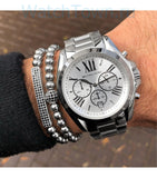 Buy Shop Michael Kors Bradshaw Silver Dial Silver Steel Strap Watch for Men - MK5535 USA Online