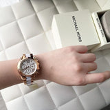 Buy Shop Michael Kors Bradshaw Silver Dial Two Tone Steel Strap Watch for Women - MK5907 USA Online