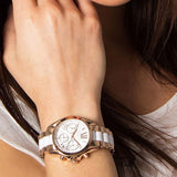 Buy Shop Michael Kors Bradshaw Silver Dial Two Tone Steel Strap Watch for Women - MK5907 USA Online