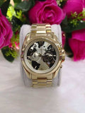 Buy Shop Michael Kors Bradshaw Stop Hunger Black Gold Dial Gold Steel Strap Watch for Women - MK6272 USA Online