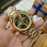 Buy Shop Michael Kors Bradshaw Stop Hunger Black Gold Dial Gold Steel Strap Watch for Women - MK6272 USA Online