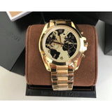 Buy Shop Michael Kors Bradshaw Stop Hunger Black Gold Dial Gold Steel Strap Watch for Women - MK6272 USA Online
