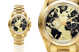 Buy Shop Michael Kors Bradshaw Stop Hunger Black Gold Dial Gold Steel Strap Watch for Women - MK6272 USA Online