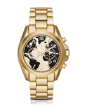 Buy Shop Michael Kors Bradshaw Stop Hunger Black Gold Dial Gold Steel Strap Watch for Women - MK6272 USA Online