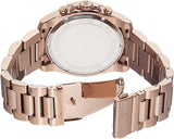 Buy Shop Michael Kors Brecken Chronograph Analog Black Dial Rose Gold Steel Strap Watch For Women - MK8563 USA Online