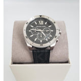 Buy Shop Michael Kors Brecken Chronograph Black Dial Black Leather Strap Watch For Men - MK8850 USA Online