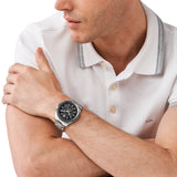 Buy Shop Michael Kors Brecken Chronograph Black Dial Black Leather Strap Watch For Men - MK8850 USA Online