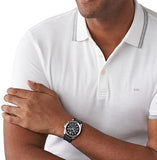 Buy Shop Michael Kors Brecken Chronograph Black Dial Black Leather Strap Watch For Men - MK8850 USA Online