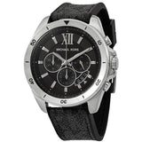 Buy Shop Michael Kors Brecken Chronograph Black Dial Black Leather Strap Watch For Men - MK8850 USA Online
