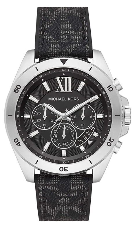 Buy Shop Michael Kors Brecken Chronograph Black Dial Black Leather Strap Watch For Men - MK8850 USA Online