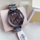 Buy Shop Michael Kors Brecken Chronograph Black Dial Black Steel Strap Watch For Men - MK8482 USA Online