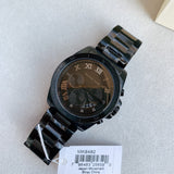 Buy Shop Michael Kors Brecken Chronograph Black Dial Black Steel Strap Watch For Men - MK8482 USA Online