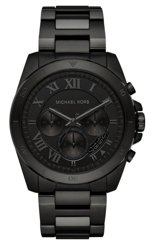 Buy Shop Michael Kors Brecken Chronograph Black Dial Black Steel Strap Watch For Men - MK8482 USA Online