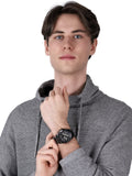 Buy Shop Michael Kors Brecken Chronograph Black Dial Black Steel Strap Watch For Men - MK8858 USA Online