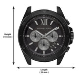 Buy Shop Michael Kors Brecken Chronograph Black Dial Black Steel Strap Watch For Men - MK8858 USA Online