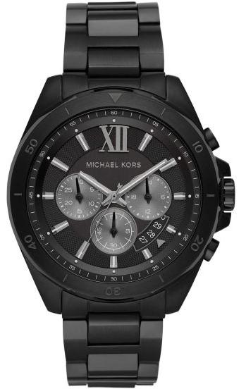 Buy Shop Michael Kors Brecken Chronograph Black Dial Black Steel Strap Watch For Men - MK8858 USA Online