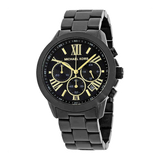Buy Shop Michael Kors Brecken Chronograph Black Dial Black Steel Strap Watch for Women - MK6302 USA Online