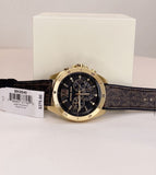 Buy Shop Michael Kors Brecken Chronograph Black Dial Brown Leather Strap Watch For Men - MK8849 USA Online