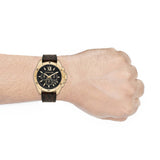 Buy Shop Michael Kors Brecken Chronograph Black Dial Brown Leather Strap Watch For Men - MK8849 USA Online