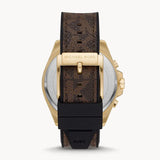 Buy Shop Michael Kors Brecken Chronograph Black Dial Brown Leather Strap Watch For Men - MK8849 USA Online