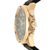 Buy Shop Michael Kors Brecken Chronograph Black Dial Brown Leather Strap Watch For Men - MK8849 USA Online