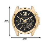 Buy Shop Michael Kors Brecken Chronograph Black Dial Brown Leather Strap Watch For Men - MK8849 USA Online