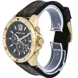 Buy Shop Michael Kors Brecken Chronograph Black Dial Brown Leather Strap Watch For Men - MK8849 USA Online