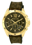 Buy Shop Michael Kors Brecken Chronograph Black Dial Brown Leather Strap Watch For Men - MK8849 USA Online