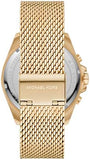 Buy Shop Michael Kors Brecken Chronograph Black Dial Gold Mesh Strap Watch For Men - MK8867 USA Online