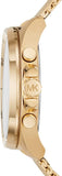 Buy Shop Michael Kors Brecken Chronograph Black Dial Gold Mesh Strap Watch For Men - MK8867 USA Online