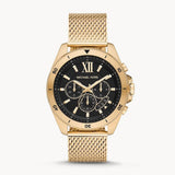 Buy Shop Michael Kors Brecken Chronograph Black Dial Gold Mesh Strap Watch For Men - MK8867 USA Online