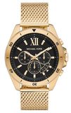 Buy Shop Michael Kors Brecken Chronograph Black Dial Gold Mesh Strap Watch For Men - MK8867 USA Online