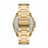 Buy Shop Michael Kors Brecken Chronograph Black Dial Gold Steel Strap Watch For Men - MK8848 USA Online
