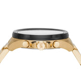 Buy Shop Michael Kors Brecken Chronograph Black Dial Gold Steel Strap Watch For Men - MK8848 USA Online