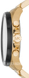 Buy Shop Michael Kors Brecken Chronograph Black Dial Gold Steel Strap Watch For Men - MK8848 USA Online