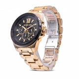 Buy Shop Michael Kors Brecken Chronograph Black Dial Gold Steel Strap Watch For Men - MK8848 USA Online