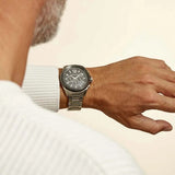 Buy Shop Michael Kors Brecken Chronograph Black Dial Silver Steel Strap Watch For Men - MK8847 USA Online