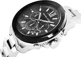 Buy Shop Michael Kors Brecken Chronograph Black Dial Silver Steel Strap Watch For Men - MK8847 USA Online
