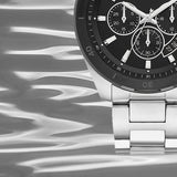 Buy Shop Michael Kors Brecken Chronograph Black Dial Silver Steel Strap Watch For Men - MK8847 USA Online