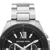 Buy Shop Michael Kors Brecken Chronograph Black Dial Silver Steel Strap Watch For Men - MK8847 USA Online