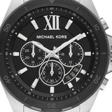 Buy Shop Michael Kors Brecken Chronograph Black Dial Silver Steel Strap Watch For Men - MK8847 USA Online