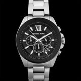 Buy Shop Michael Kors Brecken Chronograph Black Dial Silver Steel Strap Watch For Men - MK8847 USA Online